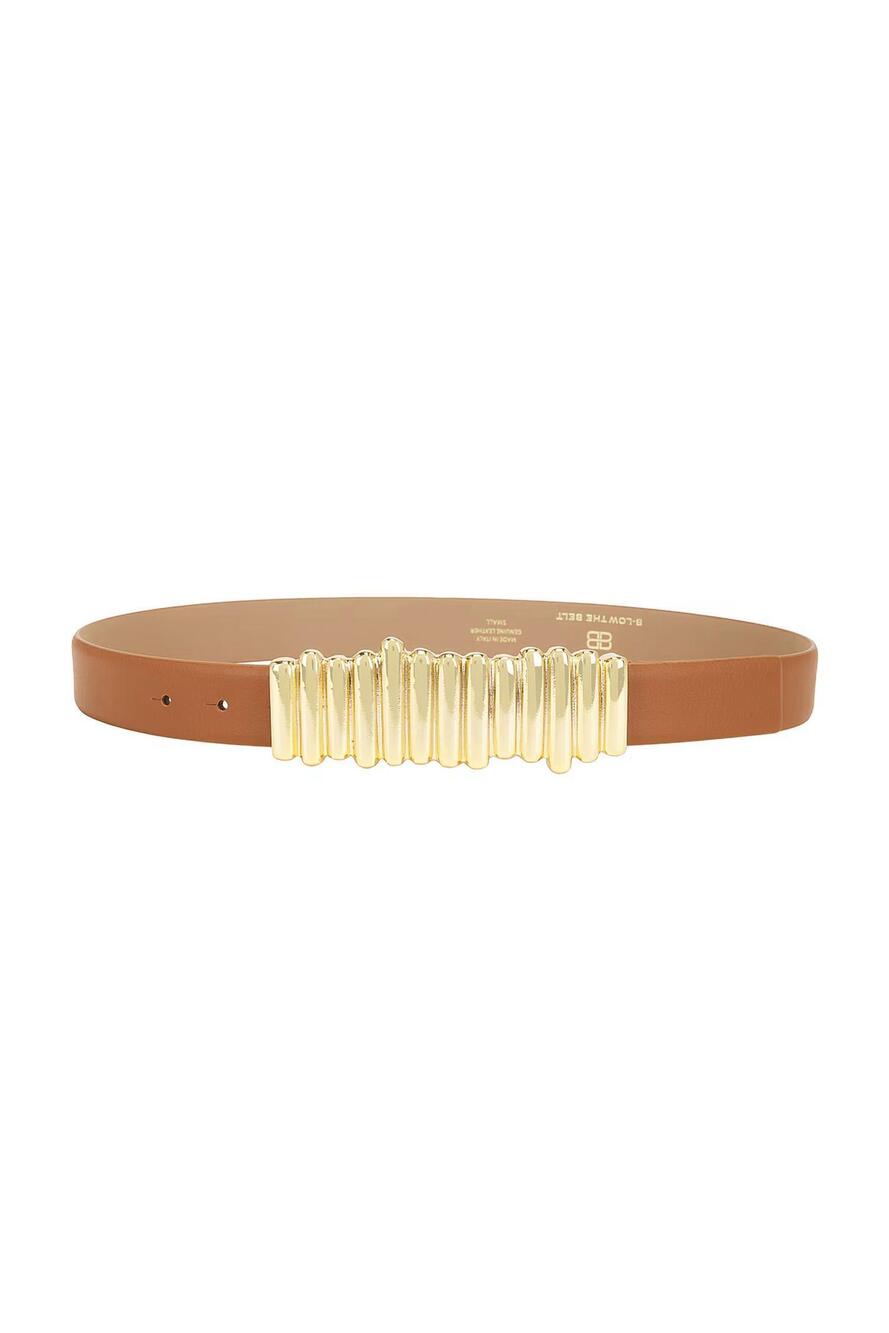 NEW B-LOW THE BELT women's vesna belt in cuoio gold